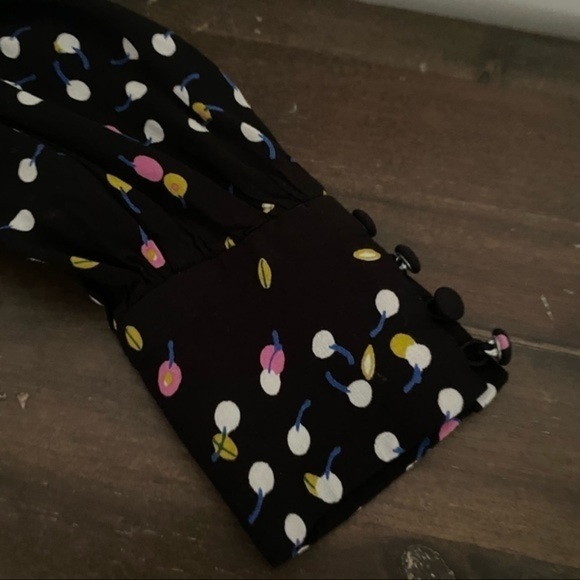 Free People Coryn Black Combo Print Long Sleeve Dress - Picture 9 of 14